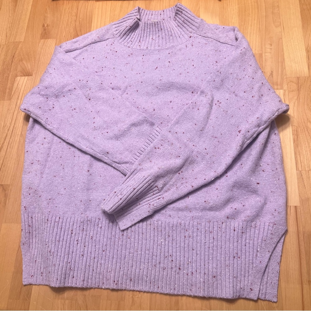 LOFT - petite purple mock neck sweater